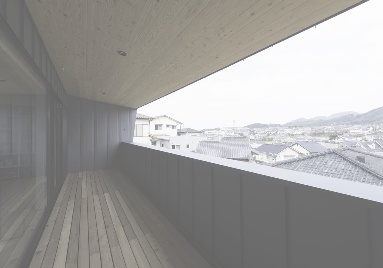 お茶ができるベランダ