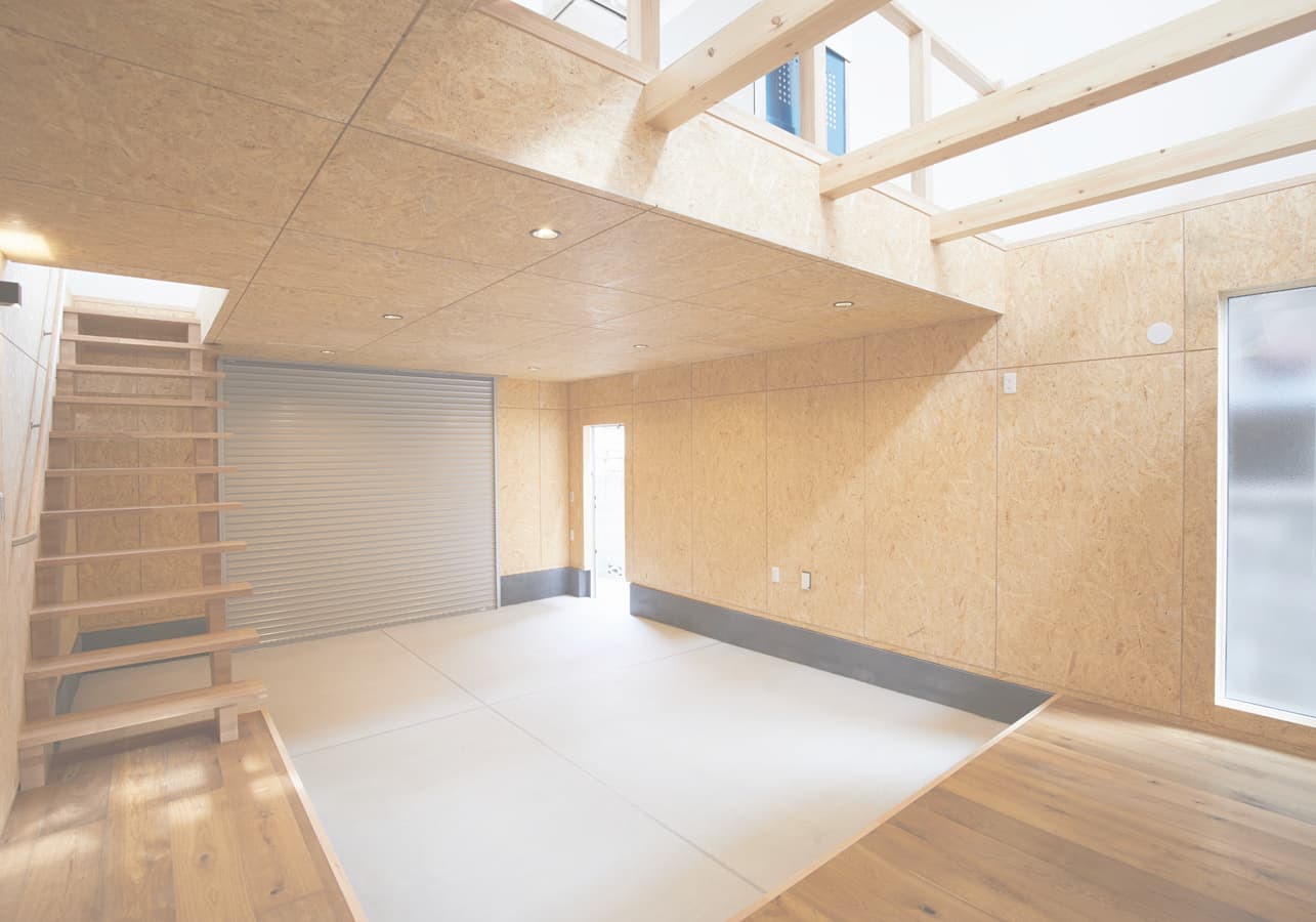 土間リビングの眺め