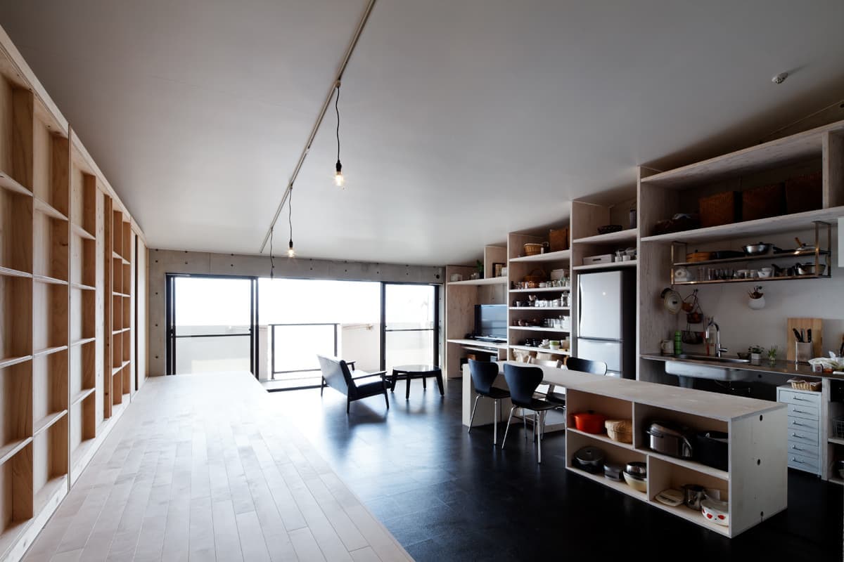 25畳のリビング空間