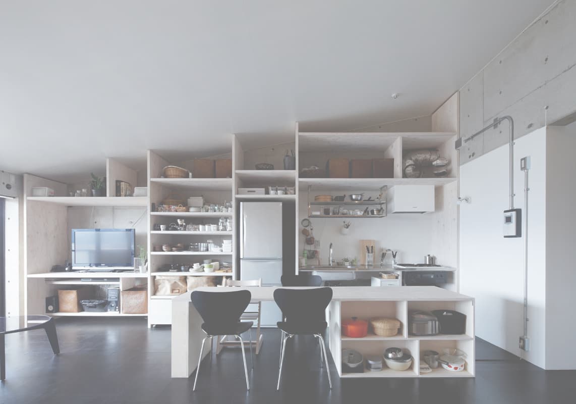 住宅-壁面全面造作家具