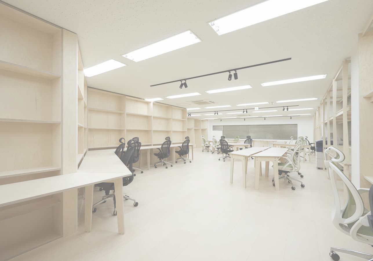 北側からワークスペースの眺め