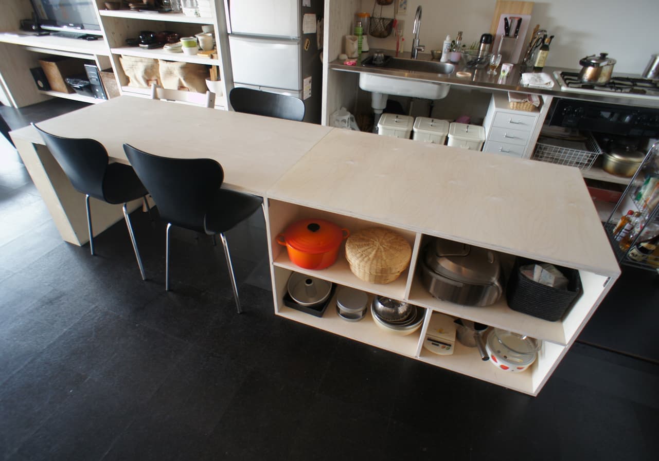 DIY組立家具-イタカグ-ダイニングストレージテーブル