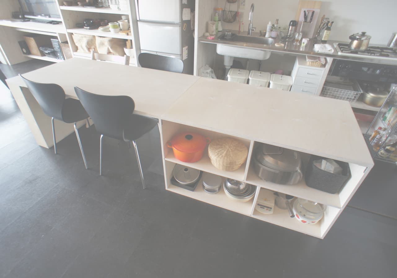 DIY組立家具-イタカグ-ダイニングストレージテーブル